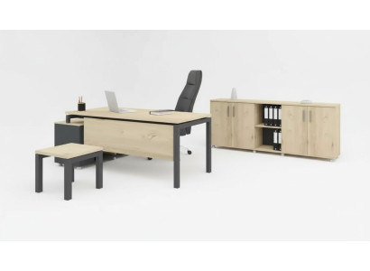 Luxe kantoorset Moderne houten meubelen Hoekbureau Kast Salontafel