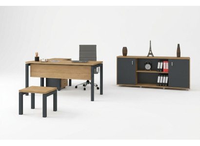 Kantoorinrichting Bureau Archiefkast Kast Salontafel 2-delige Set