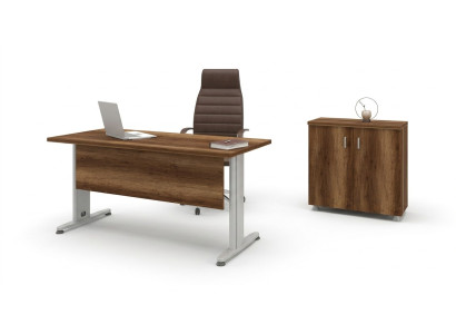 Compleet kantoormeubelset met kast, bureau, 2 delen