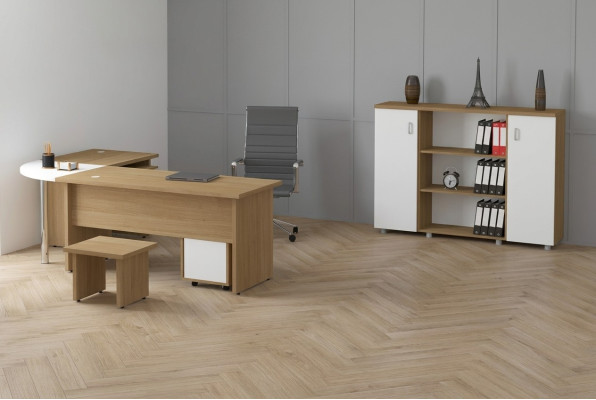 Licht kantoormeubilair set werkkamer bureau archiefkast tafel