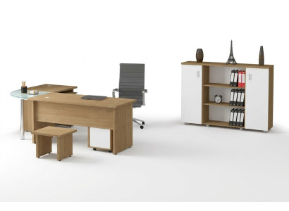 Licht kantoormeubilair set werkkamer bureau archiefkast tafel