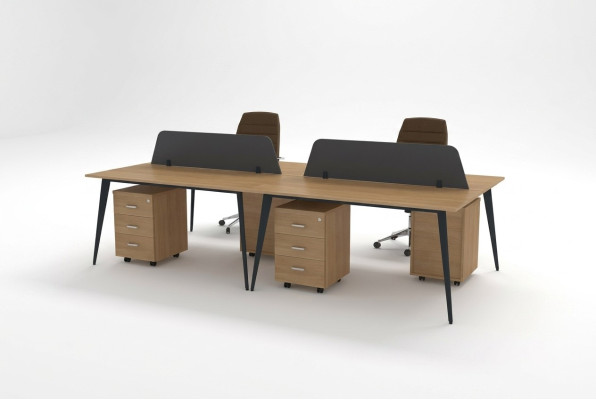 Grote bruine bureau werkplekmeubelen werkplekinrichting