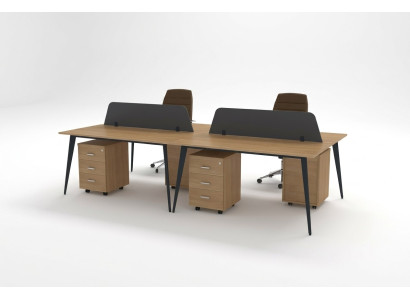 Grote bruine bureau werkplekmeubelen werkplekinrichting