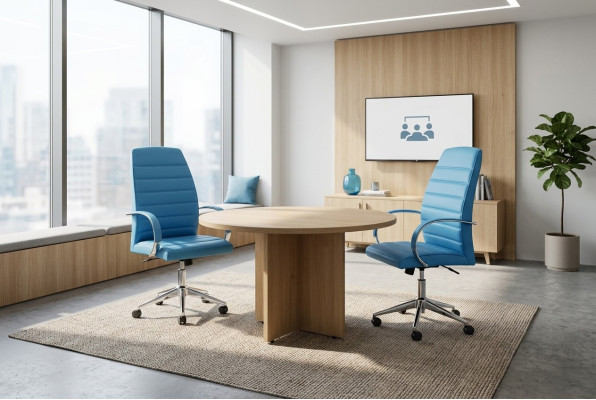 Ronde thuiskantoor Nieuw kantoormeubilair WERKTAfel ontwerper