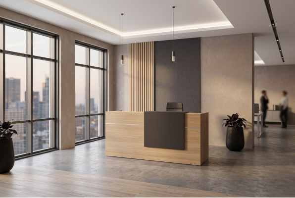 Receptiebalie Kantoormeubilair Hout Werkkamer Modern Nieuw Kantoor