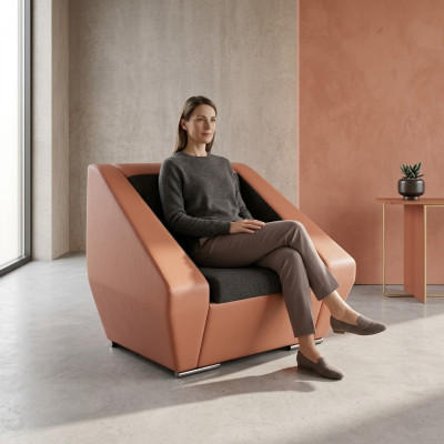 Oranje luxe fauteuil kantoor meubels ontwerper bureaustoel