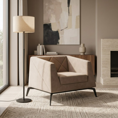 Beige luxe fauteuil kantoormeubilair gestoffeerde fauteuil kantoormeubelen