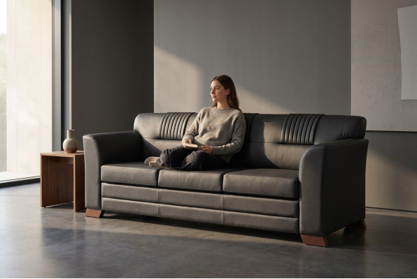 Textiel bankstel luxe driezits gestoffeerde bank kantoorinrichting kantoor