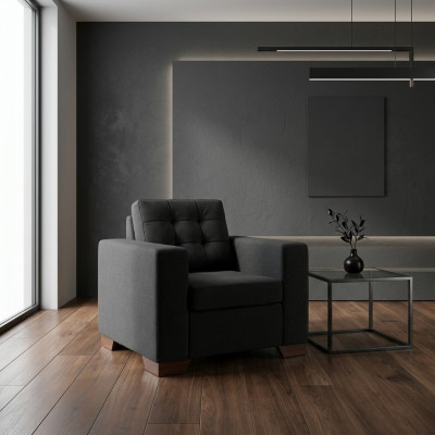 Zwarte luxe bureaustoel moderne gestoffeerde fauteuil voor kantoormeubilair.