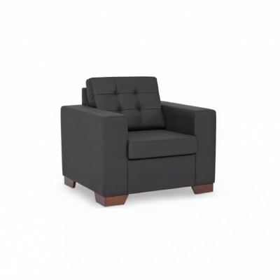 Zwarte luxe bureaustoel moderne gestoffeerde fauteuil voor kantoormeubilair.
