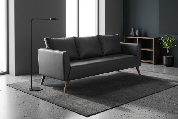 Designer bank Zwarte bank Kantoor meubelen Luxe thuiskantoor meubelen