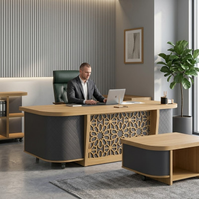 Groot directeursbureau Kantoorinrichting Werkkamertafel Moderne meubels