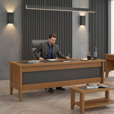 Schrijftafel Hout Tafel Werkkamer Werktafel Kantoor meubels 200x90