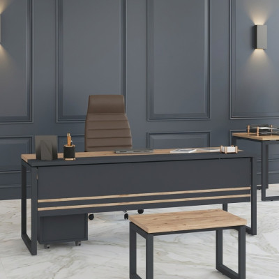Kantoormeubilair bureau werkruimte bruin tafel nieuw design tafels