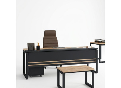 Kantoormeubilair bureau werkruimte bruin tafel nieuw design tafels