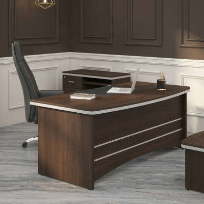 Bruin bureau kantoor meubel ontwerper directeurstafel thuiskantoor tafel