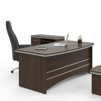 Bruin bureau kantoor meubel ontwerper directeurstafel thuiskantoor tafel