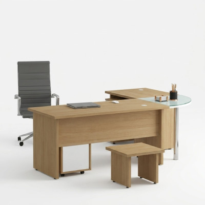 Werkkamer Hoekbureau Modern Design Kantoormeubilair Tafel Kantoor
