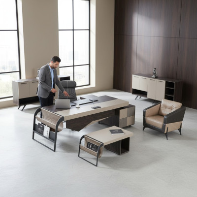Advocatenkantoor Luxe meubels Kantoorinrichting Compleet set Tafel Kast 3-delig