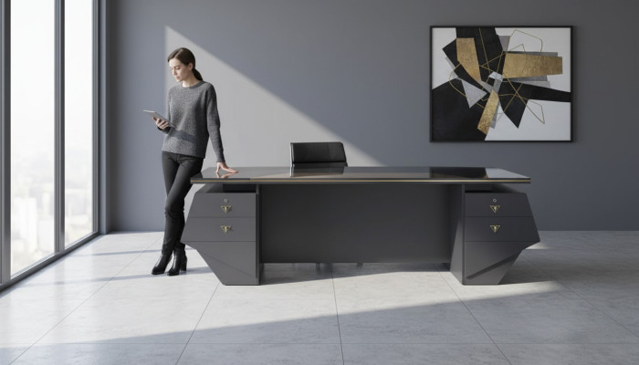 Luxe directeursbureau Tafel xxl 260x100 Designermeubilair Moderne tafels