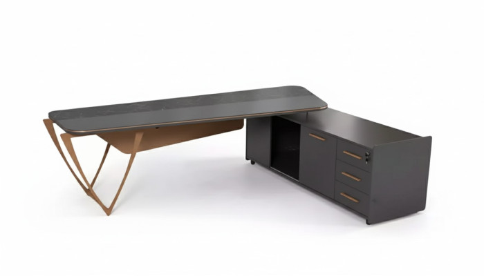 Kantoormeubilair Hoekbureau met laden Moderne thuiskantoortafel