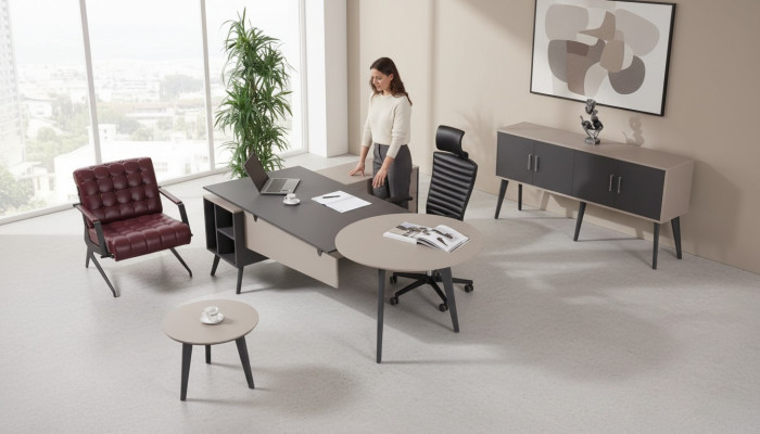 Modern kantoorset voor werkkamer Compleet design bureau meubels