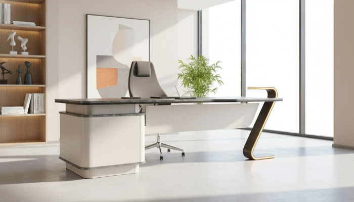 Werkplek LED-verlichting Ontwerp Tafel Kantoor Inrichting Tafels 250cm