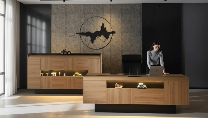 Ontwerper houten bureau kantoorinrichting luxe tafels kantoor nieuw