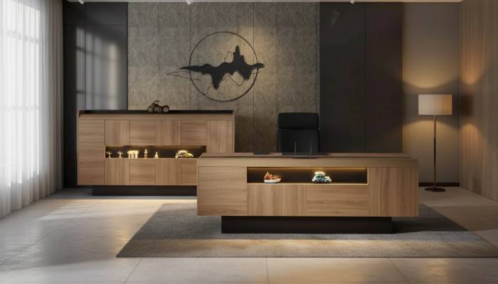Ontwerper houten bureau kantoorinrichting luxe tafels kantoor nieuw