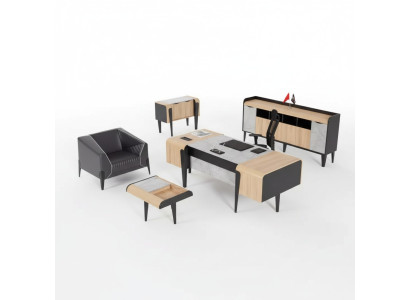 Houten meubels Kantoor meubels Compleet set Bureau Kasten Meubels