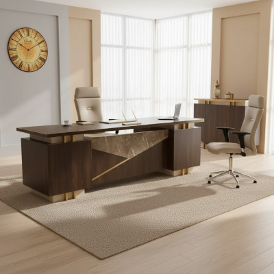 Hoekschrijftafel Luxe roestvrijstalen meubels Kantoor Bureau Nieuw