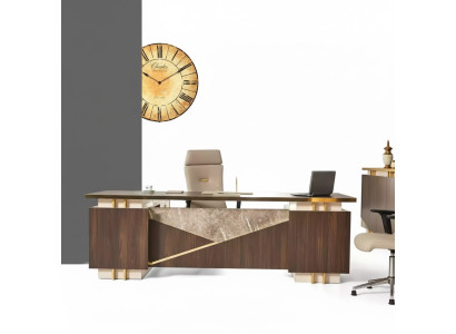 Hoekschrijftafel Luxe roestvrijstalen meubels Kantoor Bureau Nieuw
