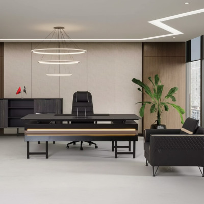 Houten hoekbureau Modern werkkamer Designer kantoor Kantoor meubels Nieuw