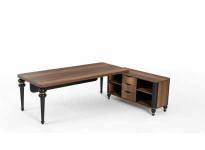Grote houten hoekbureau kantoormeubelen Chef-tafels Houten meubelen