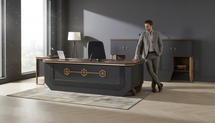 Bureaustoel luxe bureautafelcollectie bureaus 240x95cm