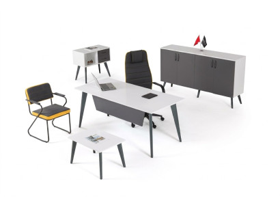 Werkkamer kantoorset 4-delig kantoor Kantoorbureau Designmeubelen Nieuw.