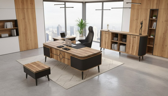 Kantoor kast Bruin werkkamer Kantoor Kantoor meubilair Kast Plank Ontwerper