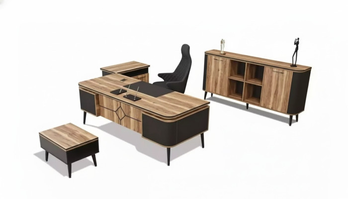 Kantoor kast Bruin werkkamer Kantoor Kantoor meubilair Kast Plank Ontwerper