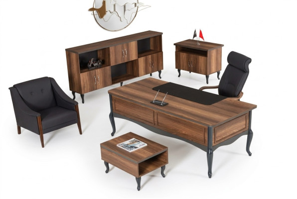 Werkkamer bureau luxe design tafel kantoor kantoormeubels directiebureau
