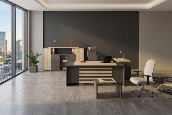 Kantoor set Ontwerper kantoormeubelen Kantoor kast Bureau Luxe 3 delig