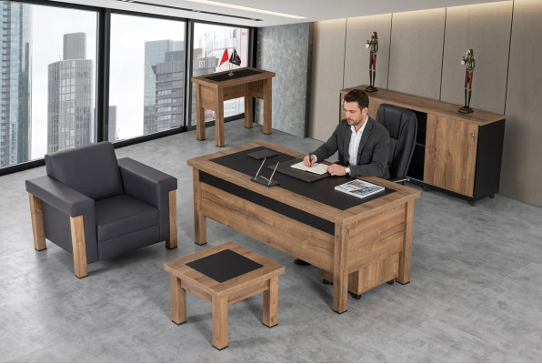 Ontwerper kantoor werkruimte set bureau kast complete set meubels 4-delig