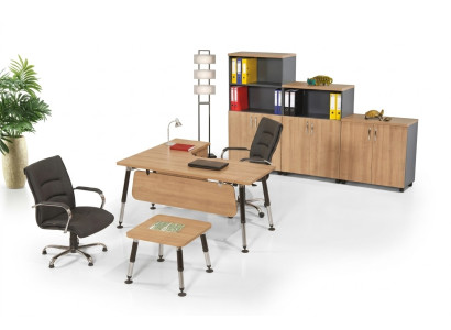 Ontwerper kantoormeubelen werkkamerset bureau salontafel kast 3-delig