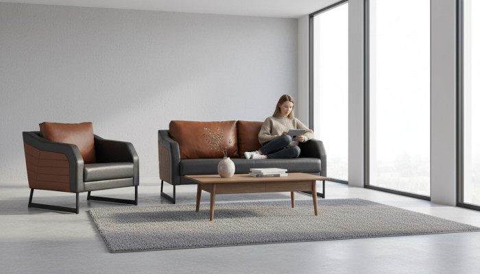 Kantoorbankstel Tweezits Fauteuil Luxe Bankstel Designer Zitgroep