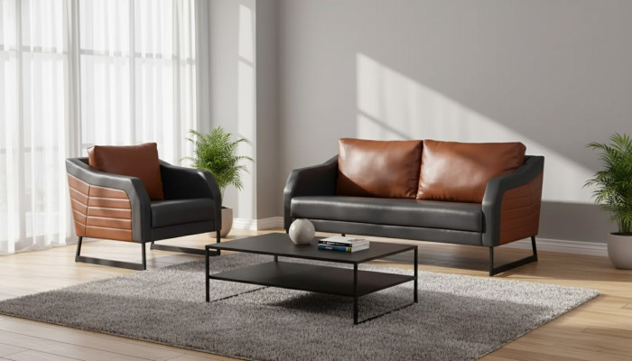 Kantoorbankstel Tweezits Fauteuil Luxe Bankstel Designer Zitgroep