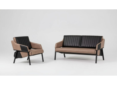 Ontwerper Beige Bankstel Tweezits Fauteuil Bankstel Bekleding 2+1