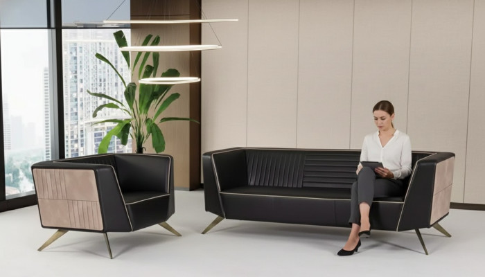 Kantoor meubilair bankstel 3+1 driezitter fauteuil kantoormeubilair inrichting