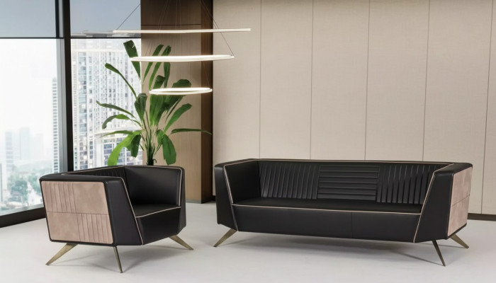 Kantoor meubilair bankstel 3+1 driezitter fauteuil kantoormeubilair inrichting
