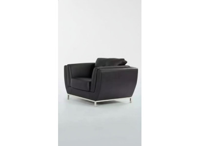 Zwarte fauteuil voor werkkamer, kantoor, luxe meubels, bekleding van stof, nieuw