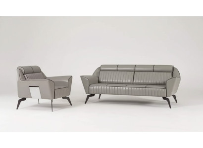 Lederen bankstel driezits fauteuil stoffering meubels kunstleer bankstellen