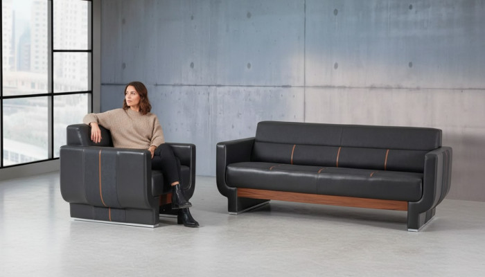 Moderne kantoormeubels Luxe Compleet thuiskantoor set Driepersoons fauteuil